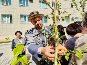 Сэргэ установили на территории глазной больницы Якутии