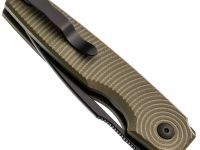 Складной нож Kizer Dogfish, сталь NitroV, рукоять G10, оливковый