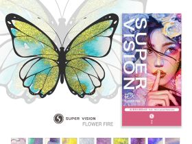 Набор акварели Super Vision "Flower fire", перламутры и хамелеоны, 10 цв*8 мл туба в картонной короб