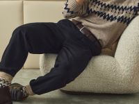 Чиносы из фланели, Серый