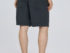 Джинсовые шорты с эластичным поясом, Серый