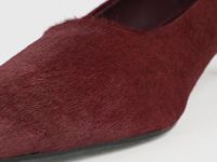 Туфли-лодочки из натуральной кожи с ворсом, Фиолетовый