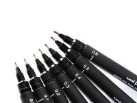 Линер UNI PIN01-200 (S) 0,1 мм, черный