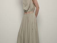 Юбка А-силуэта с поясом на резинке и боковыми разрезами