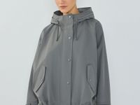 Куртка оверсайз с капюшоном, Серый