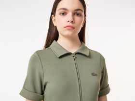 Платье Lacoste на молнии с воротником поло