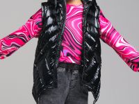 Жилет текстильный с полиуретановым покрытием для девочек