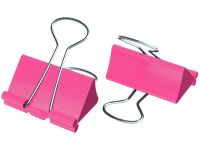 Зажимы для бумаг Berlingo 19 мм, 10 шт, цветные, ПВХ упак., европодвес, розовые