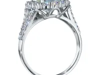 Кольцо из белого золота с и аквамарином э4734кц02260361_white