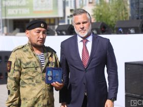 На главной площади Якутска чествовали ветеранов боевых действий