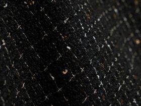 Твидовая юбка миди, Черный