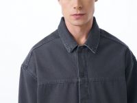 Куртка-рубашка из твила, Серый