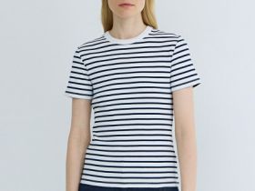 Футболка в рубчик, Синий