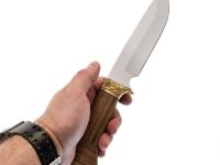 Туристический нож Лорд, сталь 65х13, рукоять орех
