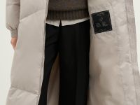 Пуховик с воротником-стойкой