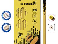 Набор чернографитных карандашей Acmeliae "For exam" 10 шт, 2B, с держателем-ластиком и точилкой