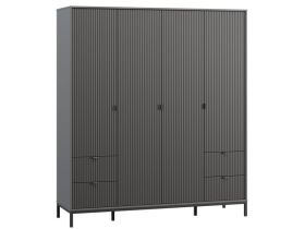 Распашной шкаф Трейвис 4-181x205 Графитовый