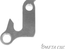 Держатель заднего переключателя "петух" Meta №49 фрезерованный (серебристый)