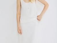 Вязаная майка с кашемиром, Белый