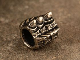 Бусина для темляка Хребет дракона, мельхиор