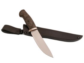 Охотничий нож Ворон, сталь S290, рукоять карельская береза