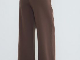 Широкие брюки с эластичным поясом, Коричневый