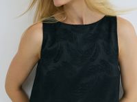 Платье мини из жаккарда, Черный