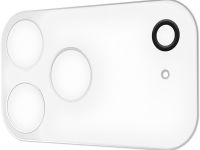 Защитное стекло Krutoff для объективов камеры Apple iPhone 17 Pro Max с белым ободком