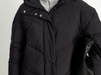 Пуховое пальто свободного силуэта