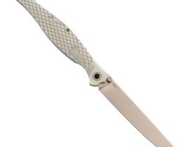 Складной нож Reptilian "Лаврак", сталь VG10, рукоять G10, белый