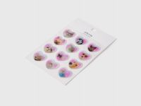 Набор 3D-наклеек для девочек, 12 шт., Мультицвет