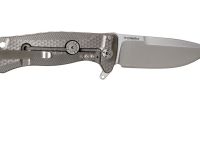 Нож складной LionSteel SR22 G (GREY) Mini, сталь Uddeholm Sleipner® Satin, рукоять титан по технологии Solid®, серый