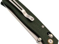 Складной нож SRM Medal 255L-MG2, сталь 140Cr, рукоять микарта, зеленый