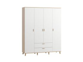 Распашной шкаф Пронто 4-170x210 Береза/Белый
