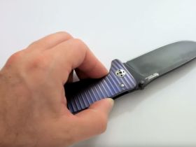 Нож складной LionSteel SR1 VB (VIOLET), сталь Black PVD-Coated Sleipner, рукоять титан, фиолетовый