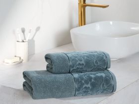 Полотенце махровое Licia, серо-голубое