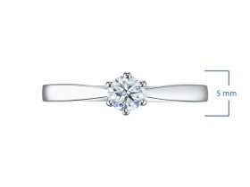 Классическое кольцо из серебра э0612кц05220202_white