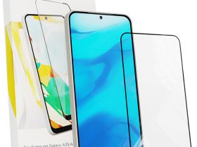 Защитное стекло VLP A-Glass для Samsung Galaxy А35/A55 с чёрной рамкой