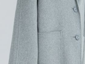 Лёгкое пальто с шерстью, Серый