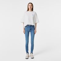 Женские джинсы с высокой талией Lacoste облегающего кроя