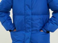 Стеганая утепленная куртка с капюшоном