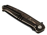 Складной нож Honor Caesar Elite Black bronze, сталь S35VN, рукоять титан и карбон