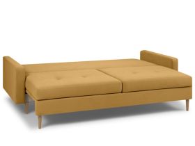 Диван прямой Динс Вельвет Желтый
