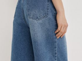 Шорты-бермуды со средней посадкой, Синий