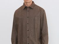 Рубашка с длинным рукавом, Коричневый