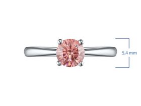 Классическое кольцо из белого золота э4012кц06164200_pink