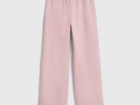 Широкие трикотажные брюки для девочек, Розовый