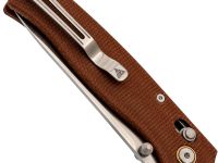 Складной нож SRM Medal 255L-MN, сталь 10Cr15MoV, рукоять микарта, коричневый