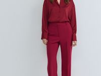 Блузка из сатина, Красный