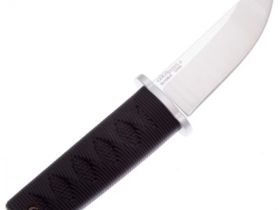 Нож с фиксированным клинком Cold Steel Kyoto II Drop, сталь 8Cr13MoV, рукоять Kray-Ex, черный